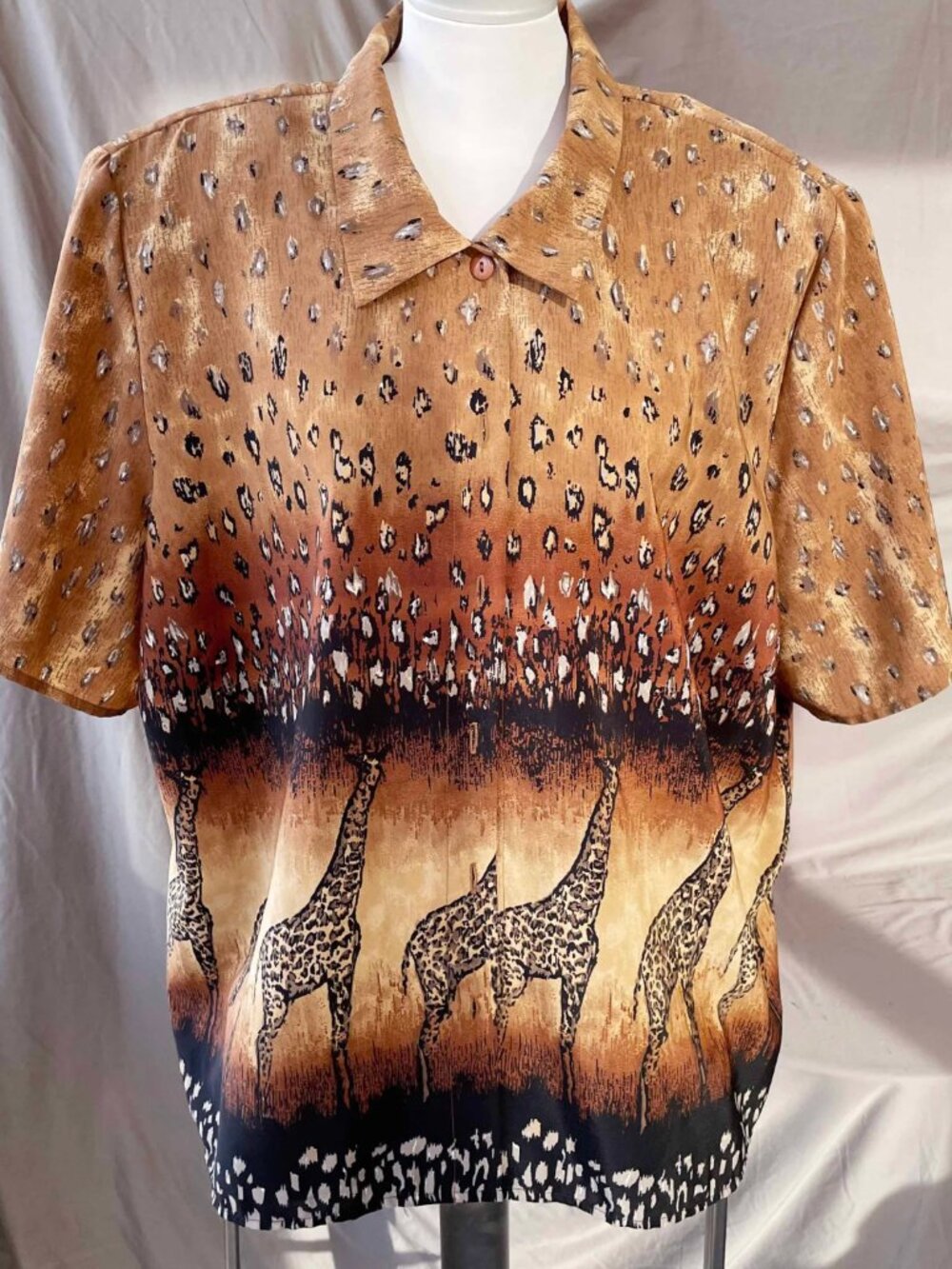 Oversized animal print giraffe Shirt